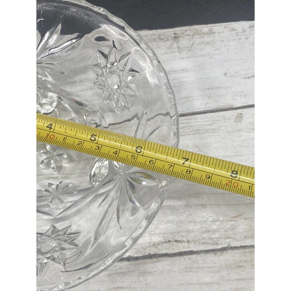 Vintage Star of David Starburst Cut Glass Crystal Relish Dish Condiment Bowl - Picture 4 of 10